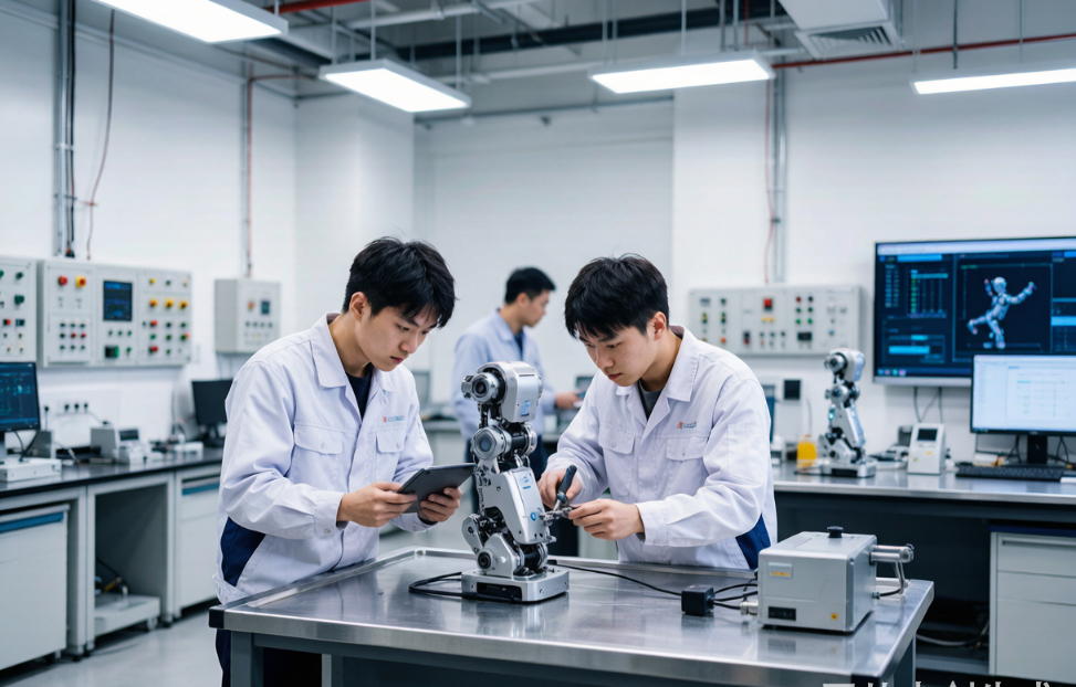 中国职业教育人形机器人实训场景